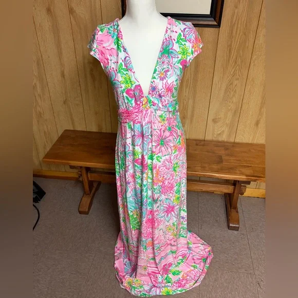 Lilly Pulitzer Breanna Maxi Dress in Paradise Found Floral Print Size M - Picture 5 of 11